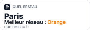 Réseau mobile à Paris - Quel Réseau